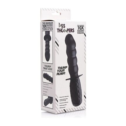 THE HANDLER 10X PLUG VIBRADOR DE SILICONA NEGRO - 002