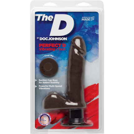 THE PERFECT D PENE VIBRADOR 18CM CHOCOLATE - 002