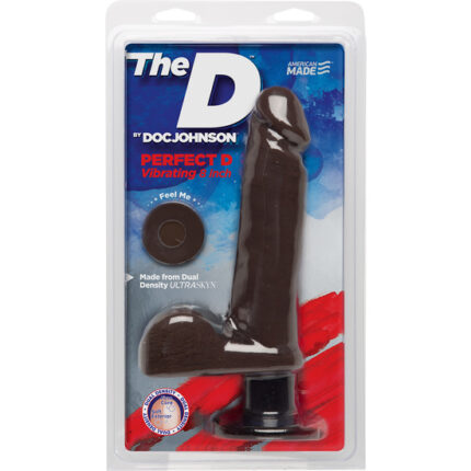 THE PERFECT D PENE VIBRADOR 20CM CHOCOLATE - 002