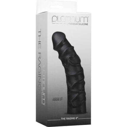 THE RAGING - PENE REALÍSTICO SILICONA 20 CM NEGRO - 002