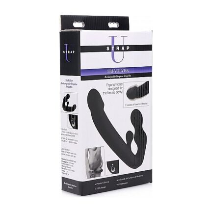 TRI-VOLVER RECHARGEABLE ARNÉS SIN SUJECIÓN NEGRO - 002