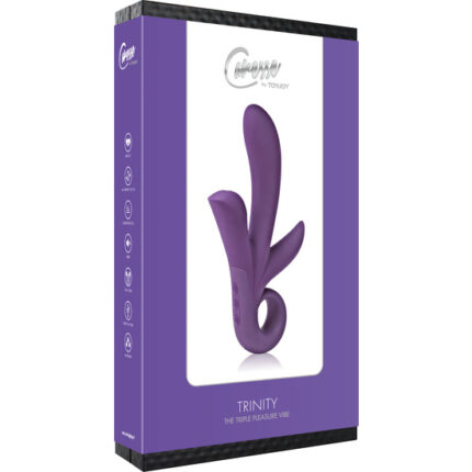 TRINITY VIBRADOR TRIPLE ESTIMULACIÓN MORADO - 002
