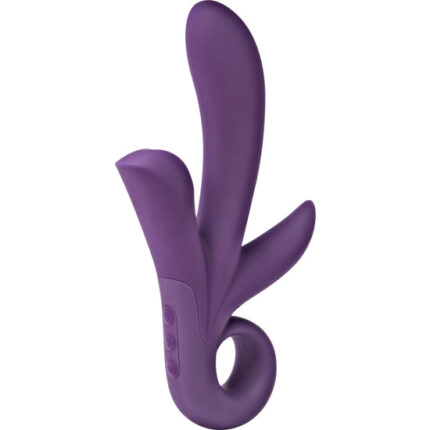 TRINITY VIBRADOR TRIPLE ESTIMULACIÓN MORADO - 001