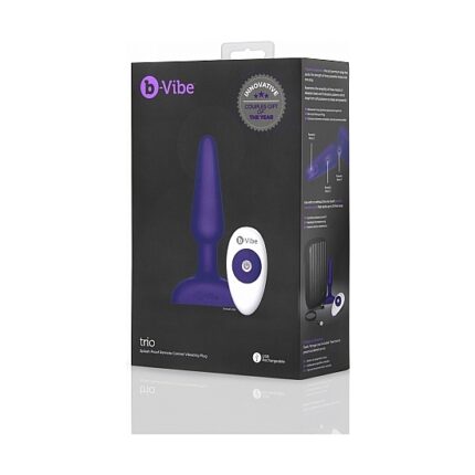 TRIO PLUG VIBRADOR CON MANDO - MORADO - 002