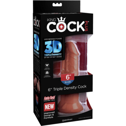 TRIPLE DENSITY COCK 6 INCH - MARRÓN - 001