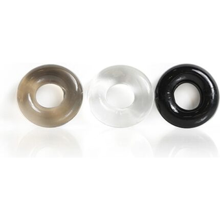 TRIPPLE ANILLO - NEGRO GRIS Y TRANSPARENTE - 001
