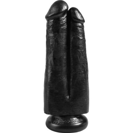 TWO COCKS ONE HOLE 20CM - NEGRO - 001