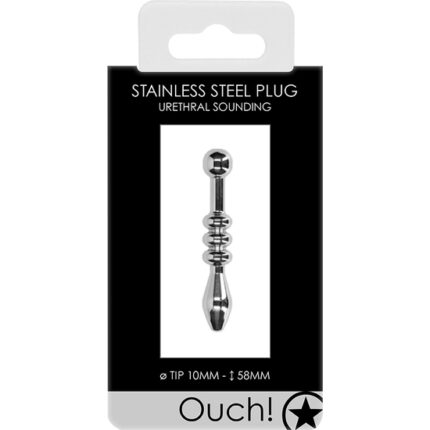 URETHRAL SOUNDING - METAL PLUG - 10MM - 002