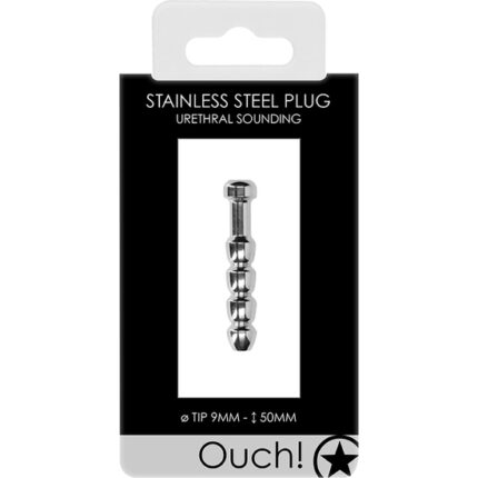 URETHRAL SOUNDING - METAL PLUG - 9MM - 002
