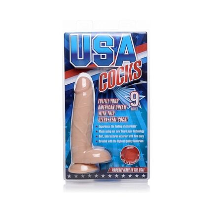 USA COCKS PENE REALÍSTICO DUAL DENSITY 26CM - 002