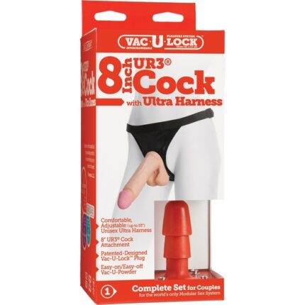 VAC-U-LOCK ARNES CON PENE REALISTICO 22 CM - 002