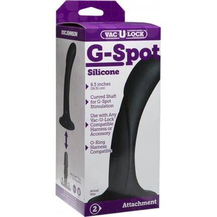 VAC-U-LOCK DILDO SILICONA PUNTO G - NEGRO - 002