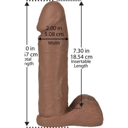 VAC-U-LOCK - PENE REALISTICO - 20 CM - MARRON - 002