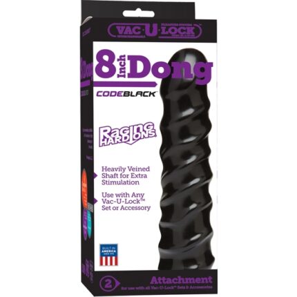 VAC-U-LOCK PENE REALISTICO 21 CM NEGRO - 002
