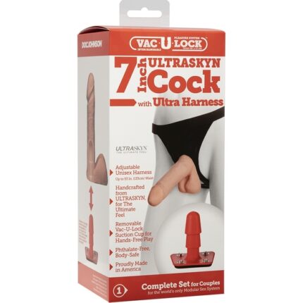 VAC-U-LOCK - PENE REALÍSTICO 30CM ULTRASKYN CON ARNÉS - 002