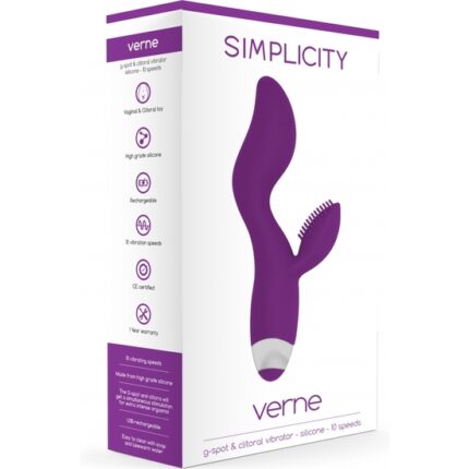 VERNE VIBRADOR CLITORIAL - MORADO - 002