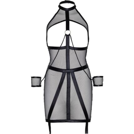VESTIDO BONDAGE CON LIGUEROS NEGRO - 002