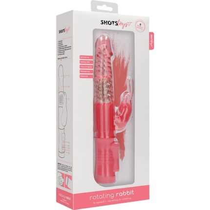 VIBRADOR CONEJITO CON ROTACIÓN - ROSA - 002