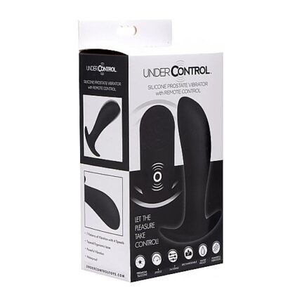 VIBRADOR DE PRÓSTATA DE SILICONA CON CONTROL REMOTO - NEGRO - 002