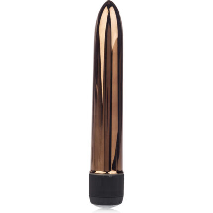 VIBRADOR METÁLICO CON GEMA ORO - 001