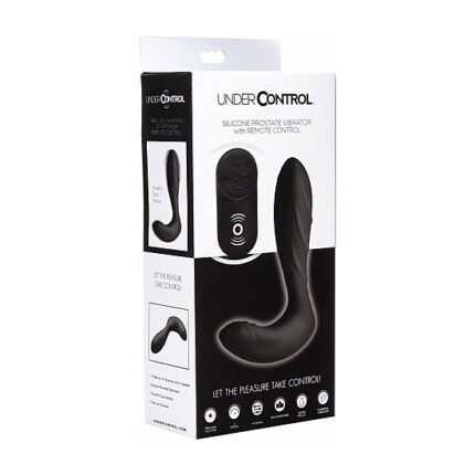 VIBRADOR PARA PRÓSTATA DE SILICONA CON CONTROL REMOTO - NEGRO - 002