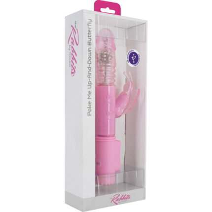 VIBRADOR POKE ME UP AND DOWN MARIPOSA ROSA CHICLE - 002