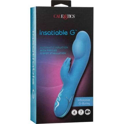 VIBRADOR PUNTO G CONEJITO RAMPANTE INFLABLE - AZUL - 002