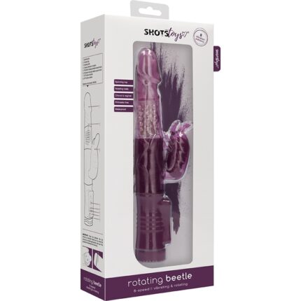 VIBRADOR RAMPANTE BEETLE CON ROTACIÓN - MORADO - 002