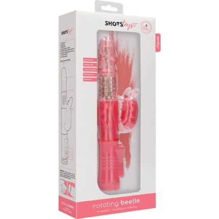 VIBRADOR RAMPANTE BEETLE CON ROTACIÓN - ROSA - 002