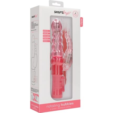 VIBRADOR RAMPANTE BURBUJAS CON ROTACIÓN - ROSA - 002