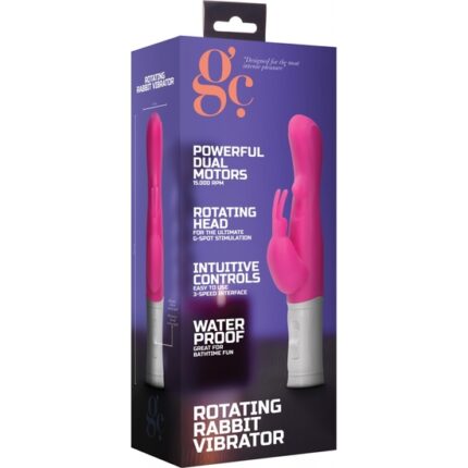 VIBRADOR RAMPANTE CONEJITO CON ROTACIÓN - ROSA - 002