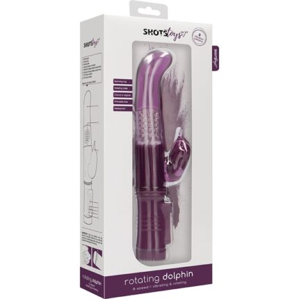 VIBRADOR RAMPANTE DOLPHIN CON ROTACIÓN - MORADO - 002