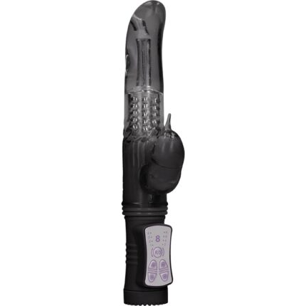 VIBRADOR RAMPANTE DOLPHIN CON ROTACIÓN - NEGRO - 001