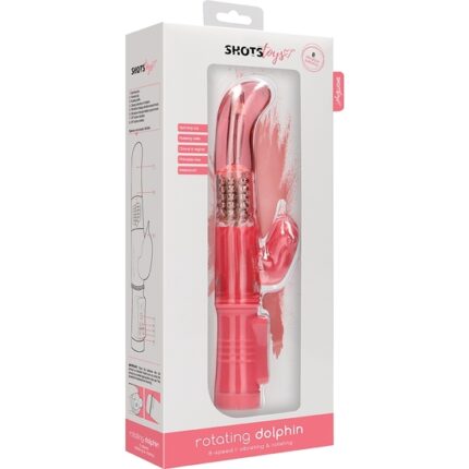 VIBRADOR RAMPANTE DOLPHIN CON ROTACIÓN - ROSA - 002