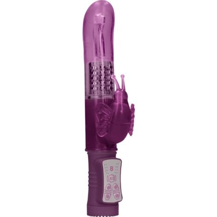 VIBRADOR RAMPANTE MARIPOSA CON ROTACIÓN - MORADO - 001