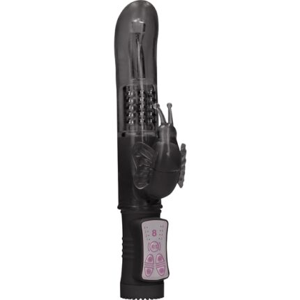 VIBRADOR RAMPANTE MARIPOSA CON ROTACIÓN - NEGRO - 001