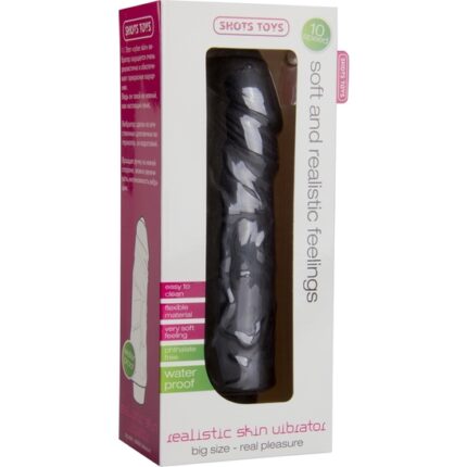 VIBRADOR REALISTICO TACTO REAL GRANDE NEGRO - 002