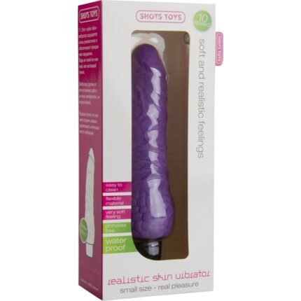 VIBRADOR REALISTICO TACTO REAL PEQUEÑO LILA - 002