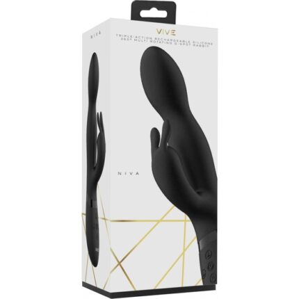 VIVE- CONEJO VIBRADOR PUNTO G- NEGRO - 002