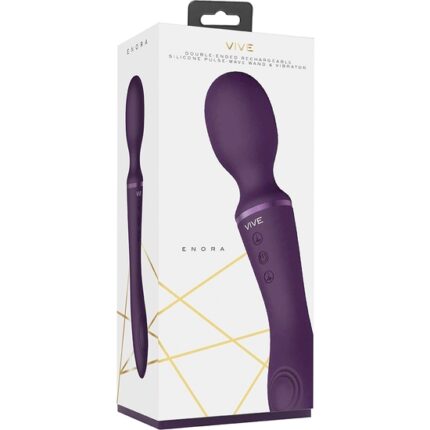 VIVE - VIBRADOR CON MANDO SILICONA - MORADO - 002