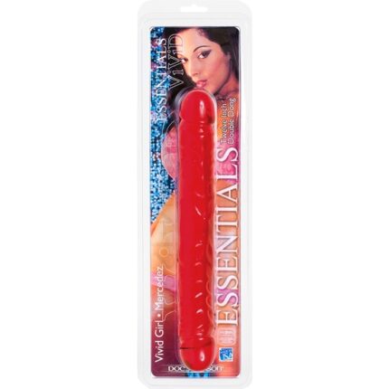 VIVID ESSENTIALS - DILDO DOBLE ROJO - 30 CM - 002