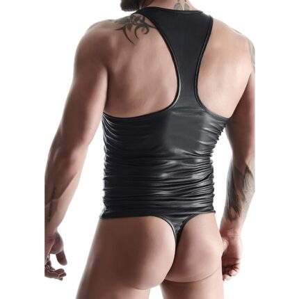 WETLOOK MENS CAMISETA SIN MANGAS - NEGRO - 002