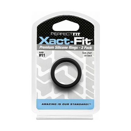 XACT-FIT PACK DE 2 ANILLOS DE SILICONA 12CM - NEGRO - 002