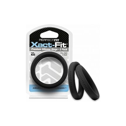 XACT-FIT PACK DE 2 ANILLOS DE SILICONA 19CM - NEGRO - 001