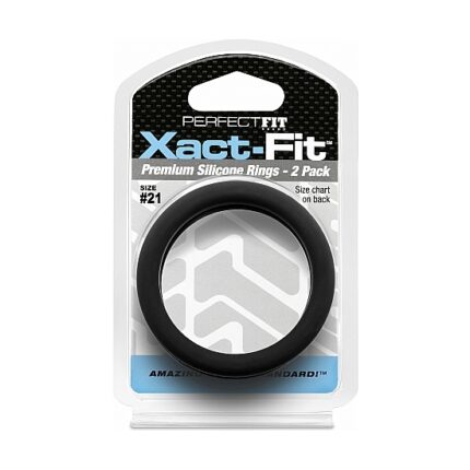 XACT-FIT PACK DE 2 ANILLOS DE SILICONA 20CM - NEGRO - 002