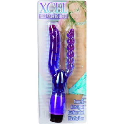 XCEL DOBLE VIBRADOR MORADO - 002
