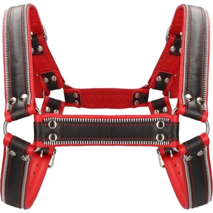 Z SERIES ARNÉS PARA EL  PECHO BULLDOG - NEGRO/ROJO - 002