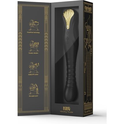 ZALO KING VIBRADOR - NEGRO OBSIDIANO - 002