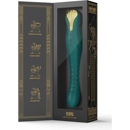 ZALO KING VIBRADOR - VERDE TURQUESA - 002