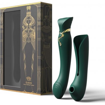 ZALO KIT VIBRADOR REINA CLEOPATRA CON CALOR - VERDE - 002